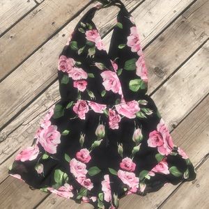 Floral Halter Romper